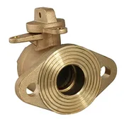 1 1/2″ Straight Ball Flange Meter Valve, FIP x Meter Flange, with Lockwing