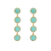 4-Stone Drop Earrings