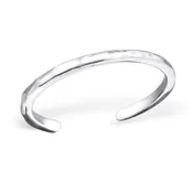 1mm Adjustable Rock Mid Finger Silver Ring