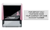 4 Line Deposit Trodat 4913 Pink Self-Inking Stamp
