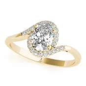 Oval Bypass Halo Engagement Ring Style LY71912
