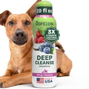 TropiClean Berry + Coconut Deep Cleansing Pet Shampoo, 20oz