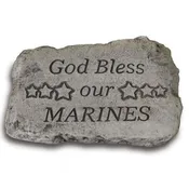 10" Garden Stone - God Bless Our Marines