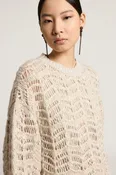 Alpaca sweater with micro sequins