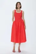 Alessia Smocked Dress- Maraschino