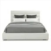 Abaco Leather Bed - White