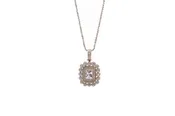 Encrusted Pave Pennant Necklace
