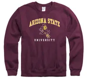 Arizona State University Sun Devils Crew Neck Sweatshirt-Maroon