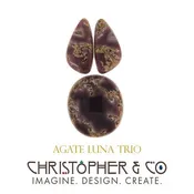 Agate Luna Trio — Custom Artisan Jewelry | Unique Gemstones | Christopher & Co.