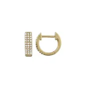 3 Row Diamond Huggie