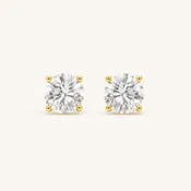 0.25CT Round Cut Lab Grown Diamond Stud Earrings