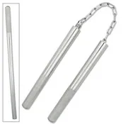 11 Inch Silver Aluminum Convertible Nunchaku