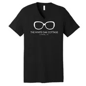The White Oak Cottage Glasses Black V-Neck