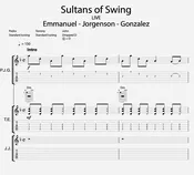 Sultans of Swing • Tommy Emmanuel, John Jorgenson and Pedro Gonzalez — Guitar & Bass Tabs Unlimited