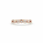 14K Rose Gold Diamond Micro-Pavé Stackable Band Ring (1/4 ctw)