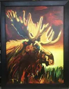 Sunset Moose by Diane Whitehead
