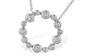 Champagne Bubbles Diamond Circle Necklace