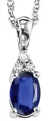 10K Birthstone Pendant – Sapphire – September