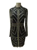 aidan Size 8 black and gold Dress