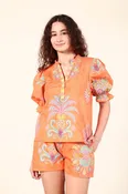 Amy Top in Apricot Filigree