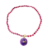 Amethyst Dreams Convertible Necklace with Strawberry Quartz & Citrine