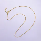 14K Gold Filled 1mm Cable Chain 18 Inch Necklace