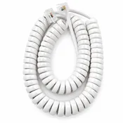 24 Ft. White Telephone Handset Cord – 5 Pack