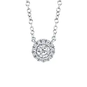 14K White Gold 0.14ct Diamond Necklace