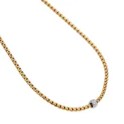 Fope Eka Collection Necklace with Pavé White Diamonds, 18K Yellow and White Gold