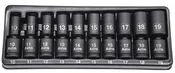 Astro Pneumatic 10pc 3/8" Drive Mid-Length Pinless Universal Impact Sockets - Metric