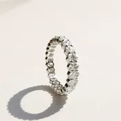 2.19 CTW Oval Eternity Band | 14K White Gold
