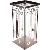Rotating Jewelry Display Stand Long Large Spinning Necklace Holder Organizer Rack, Denise