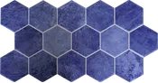 10×20 Hex Zellige Azure Porcelain Tile