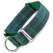 1.5" Wide Martingale Collar, Blackwatch Plaid Tartan