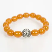 Amber with Rose Cut Diamond