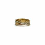 0.31 tcw Natural Diamond Crossover Ring
