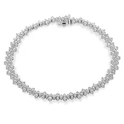 Alternating Diamond Tennis Diamond Bracelet in 18k Gold