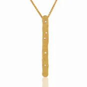 Rockhammered Bar Pendant