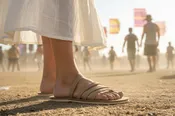 Hoova Ace Tan Leather Flat Sandal
