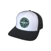 2 Tail Teal PVC Patch Trucker Hat W/B