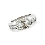14 Karat White Gold Channel Set Diamond Wedding Anniversary Band Ring