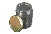 16 oz. Mason Jar with Single-Piece Gold Lid