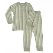 Green Stripe Bamboo Pajamas