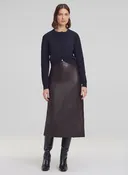 ALC Leather Midi Skirt