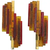 Pair of Stacked Glass Sconces — Chris Howard Antiques & Modern
