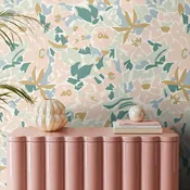 Abstract Floral Wallpaper | Girls Nursery Wallpaper | Kids Wallpaper | Childrens Wallpaper | Peel Stick Wallpaper | Removable Wallpaper 712