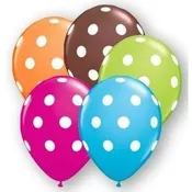 11" Autumn Polka Dot Latex Balloons (10)