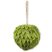 4" Green Petal Leaf Ball Ornament