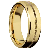 10K Yellow Gold + Satin , Polish Finish