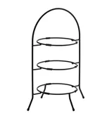 3-Tier Black Plate Stand